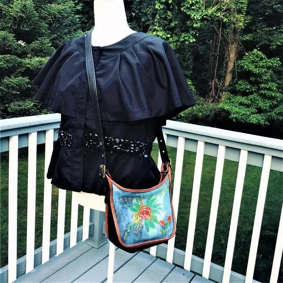 COACH Legacy Rare 1995 Style 9950 Vintage Crossbody Leather Hand Painted Bag - Picture 2 of 7